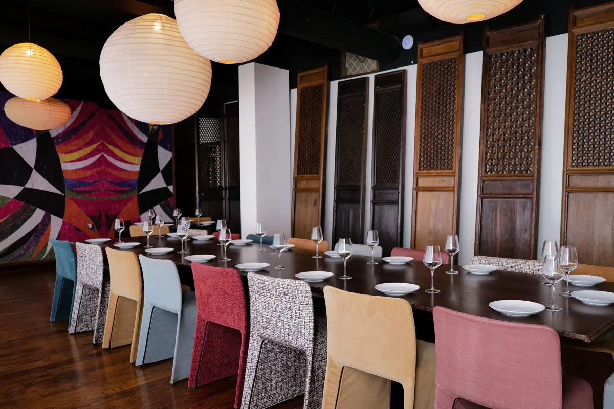 Dining table for a private group at Beatnik. 